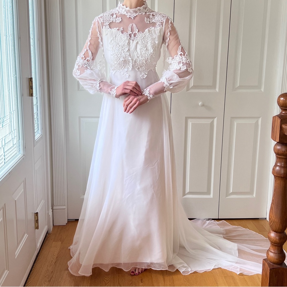 SOLD — 1960-70’s Dance Originals by Fred Perlberg Wedding Gown - Picture 1 of 11